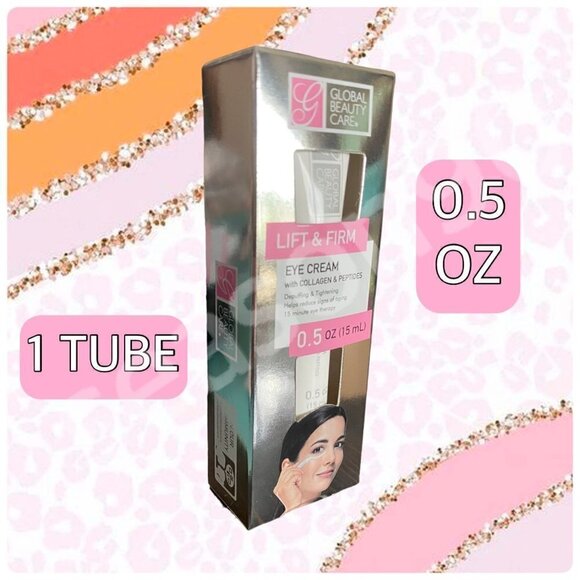 SET of (3) Global Beauty Care Lift & Firm Eye Cream with Collagen & Peptides NIB - Picture 5 of 9